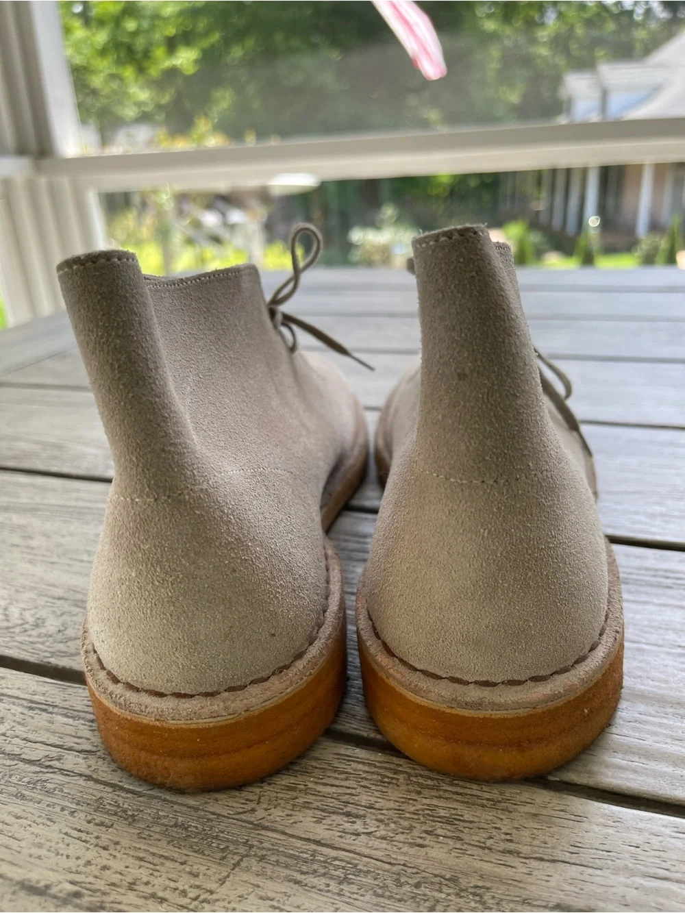 Veja Lace-Up Suede Boots in Taupe